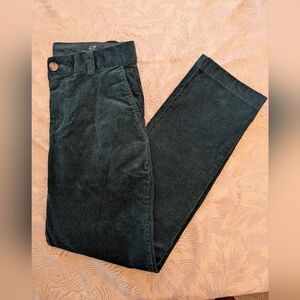 Vineyard Vines Boy's Corduroy Pants in Forest Green